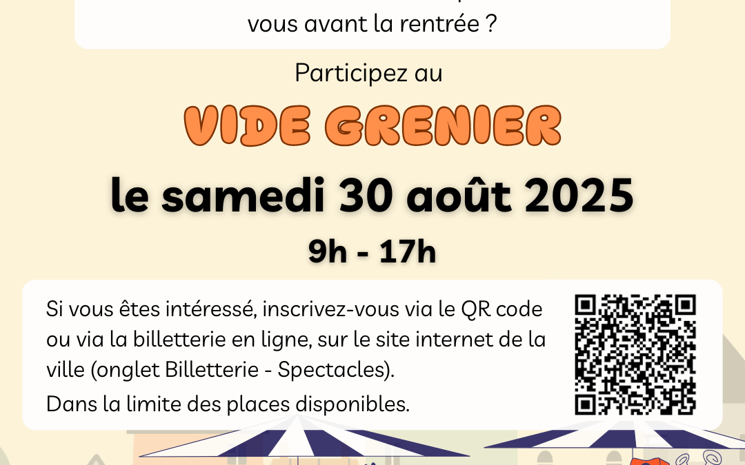 Inscriptions – Vide grenier – Samedi 30 août 2025