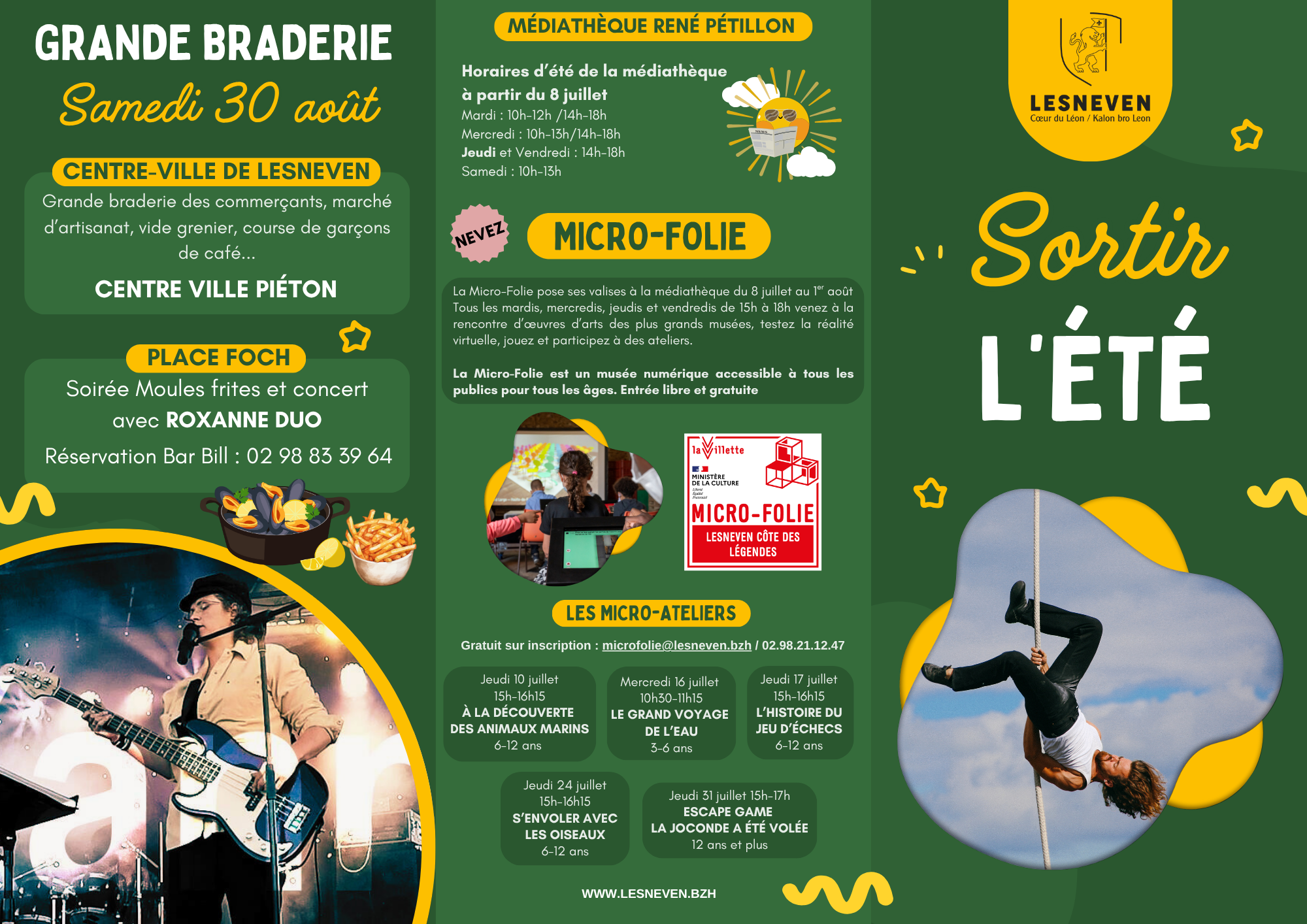 Dépliant Sortir L'été 2025 Recto