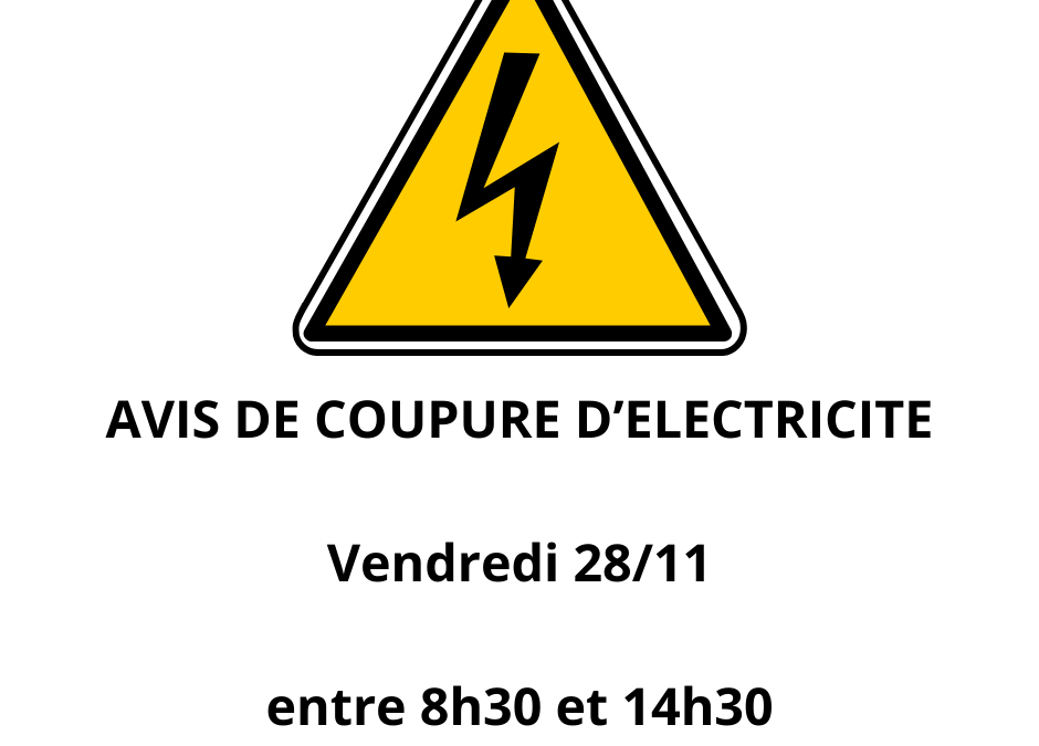 Avis de coupure d’électricité