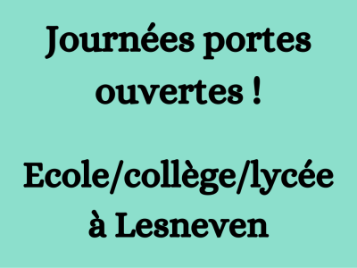 Portes ouvertes école/lycée/collège à Lesneven